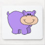 baby purple hippo mouse mat