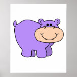 baby purple hippo print