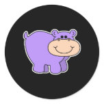 baby purple hippo stickers