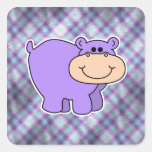 baby purple hippo with fubky background stickers