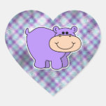 baby purple hippo with fubky background stickers