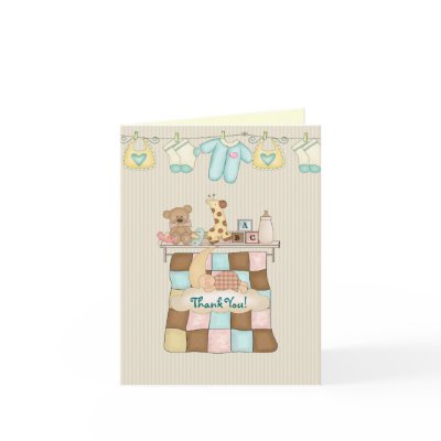Baby Quilt Thank You, with Verse Cards by TheBabyShoppe