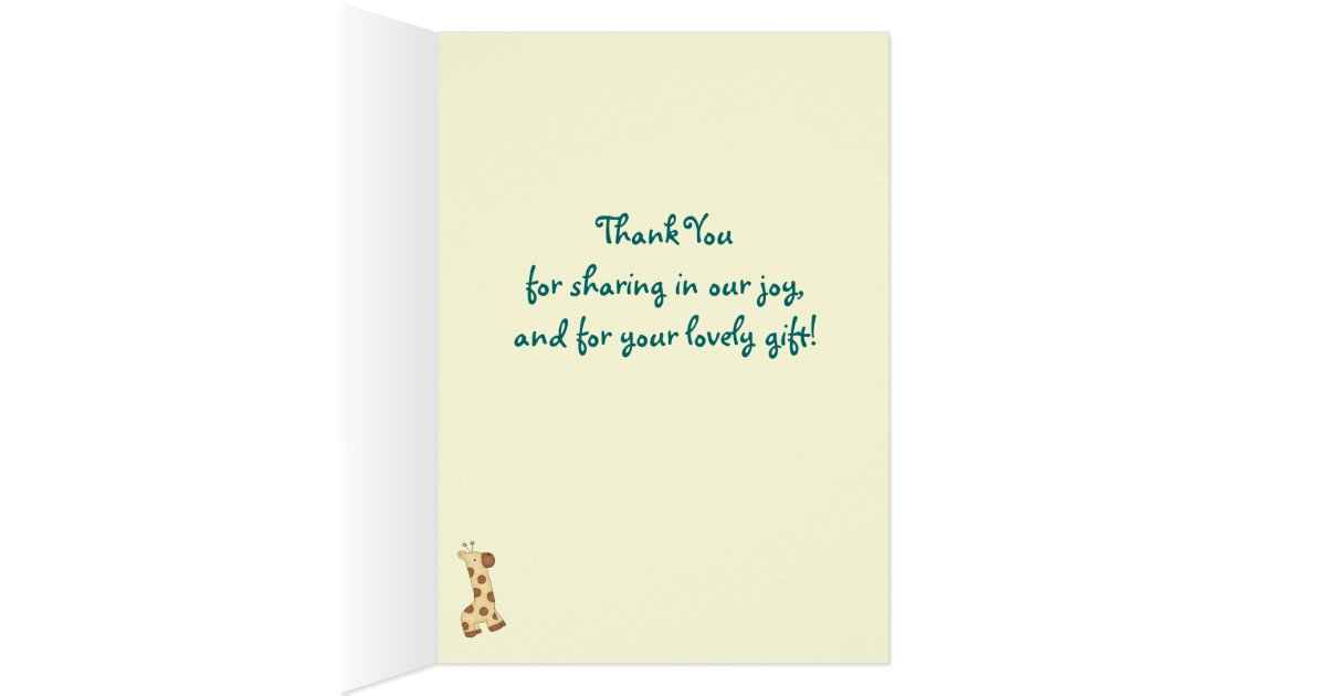 Baby Quilt Thank You with Verse Card Zazzle