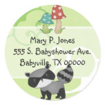 Baby Raccoon Address Label Stickers