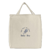 Baby Rattle - Blue embroidered bags by Embroidery4U Baby Rattle - Blue embroidered bags