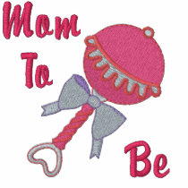 Baby Rattle - Pink embroidered shirts