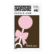 Baby Rattle Shower Postage stamp