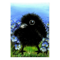 Baby raven ACEO prints business cards by tanyabond Baby raven ACEO prints business cards