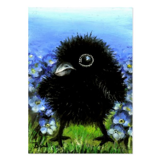 Baby raven ACEO prints Business Card