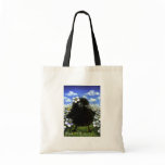 Baby raven and daisies tote bags