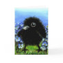 Baby raven greeting card