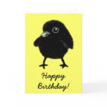 Baby raven greeting card