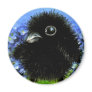 Baby raven fridge magnet