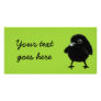 Baby raven customized photo card