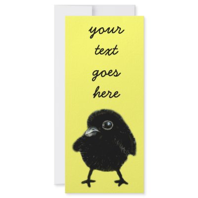 Baby raven custom rack card by tanyabond
