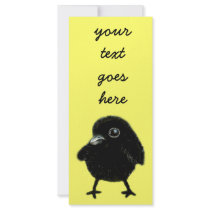 Baby raven custom rack card
