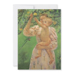 Baby Reaching for an Apple by Mary Cassatt Custom Invitation
