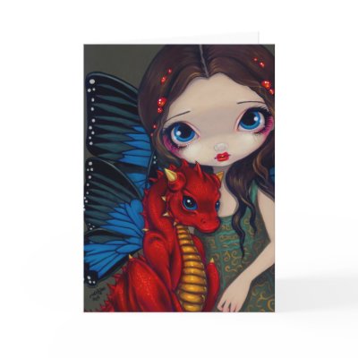 "Baby Red Dragon" Greeting Card