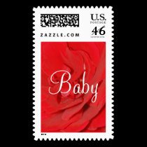 Baby Red Rose Postage - Customizable stamps