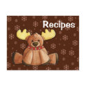 Baby Rein-Dear Recipe Card postcards