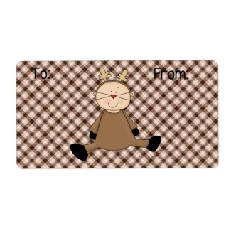 Baby Reindeer Gift Label label