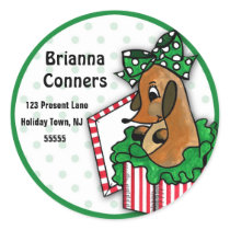 Baby Reindeer Holiday Gift Address Label stickers