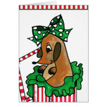 Baby Reindeer (or puppy) Holiday Gift Greeting Card