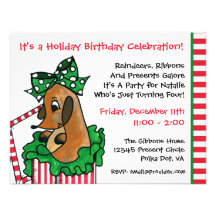 Baby Reindeer (or puppy) Holiday Gift Invitation