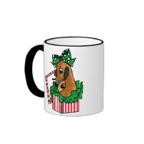 Baby Reindeer (or puppy) Holiday Gift Coffee Mugs