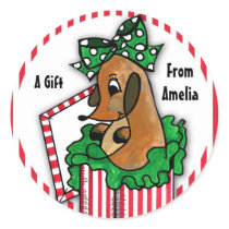 Baby Reindeer (or puppy) Holiday Gift stickers