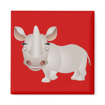 Baby Rhino Refrigerator Magnet