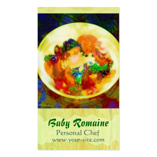 Baby Romaine Personal Chef Business Card Templates