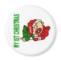 Baby’s 1st Christmas Dated BOY magnets