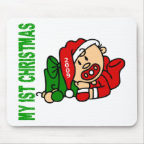 Baby’s 1st Christmas Dated BOY Mousepads