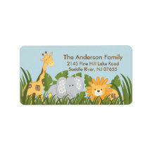 Baby Safari Jungle Address Label