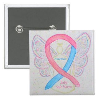 Baby Safe Haven Awareness Angel Ribbon Pin