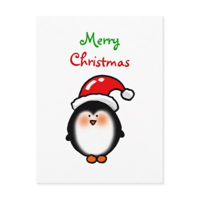 Baby Santa penguin, the background colour is customisable.