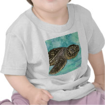 baby sea turtle sealife painting t-shirts