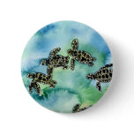 baby sea turtles reptile animal wildlife painting pinback buttons