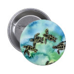 baby sea turtles reptile animal wildlife painting pinback buttons