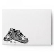 Baby Shoes Baby Announcement Shower Envelope envelope