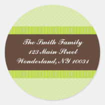 Baby Shower Address Label - Green and Brown stickers