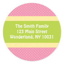 Baby Shower Address Label - Pink/Green stickers