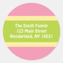 Baby Shower Address Label - Pink/Green stickers