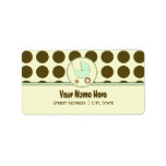 Baby Shower Address Label- Polka Dot & Green