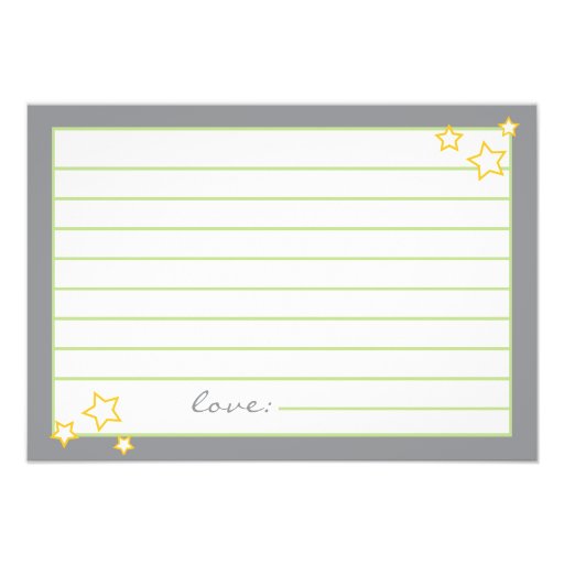 Baby Shower Advice Card Moon and Stars