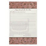 Baby Shower Advice for New Mom - Pink Brown Damask Flyer Design
