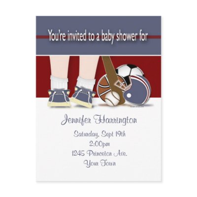 Download Free Baby Shower Invitation Templates on Our Baby Shower  All Sports  Invitation Template Will Welcome Friends