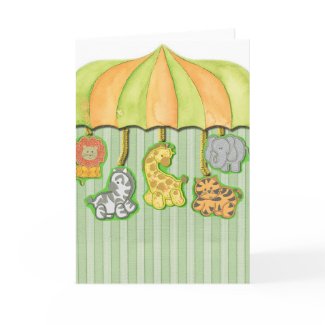 Baby Shower Animal Print card