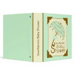 Baby Shower Binder -Green & Brown Umbrella